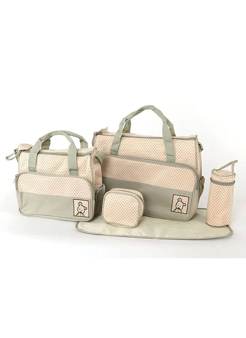 Y&D Diaper Bag, large travel diaper tote multifunction for mom and dad, 5 pieces Waterproof bag boys girls with changing pad, pacifier case insulated pockets  - Image 2
