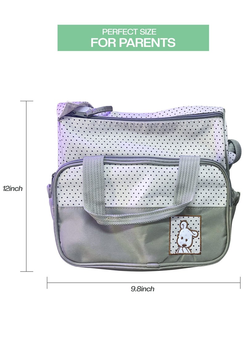 Y&D Diaper Bag, large travel diaper tote multifunction for mom and dad, 5 pieces Waterproof bag boys girls with changing pad, pacifier case insulated pockets  - Image 3
