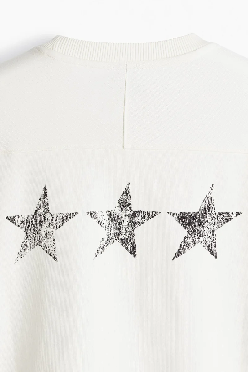 H&M  Oversized Fit Cropped T-shirt for Men | Best Price UAE