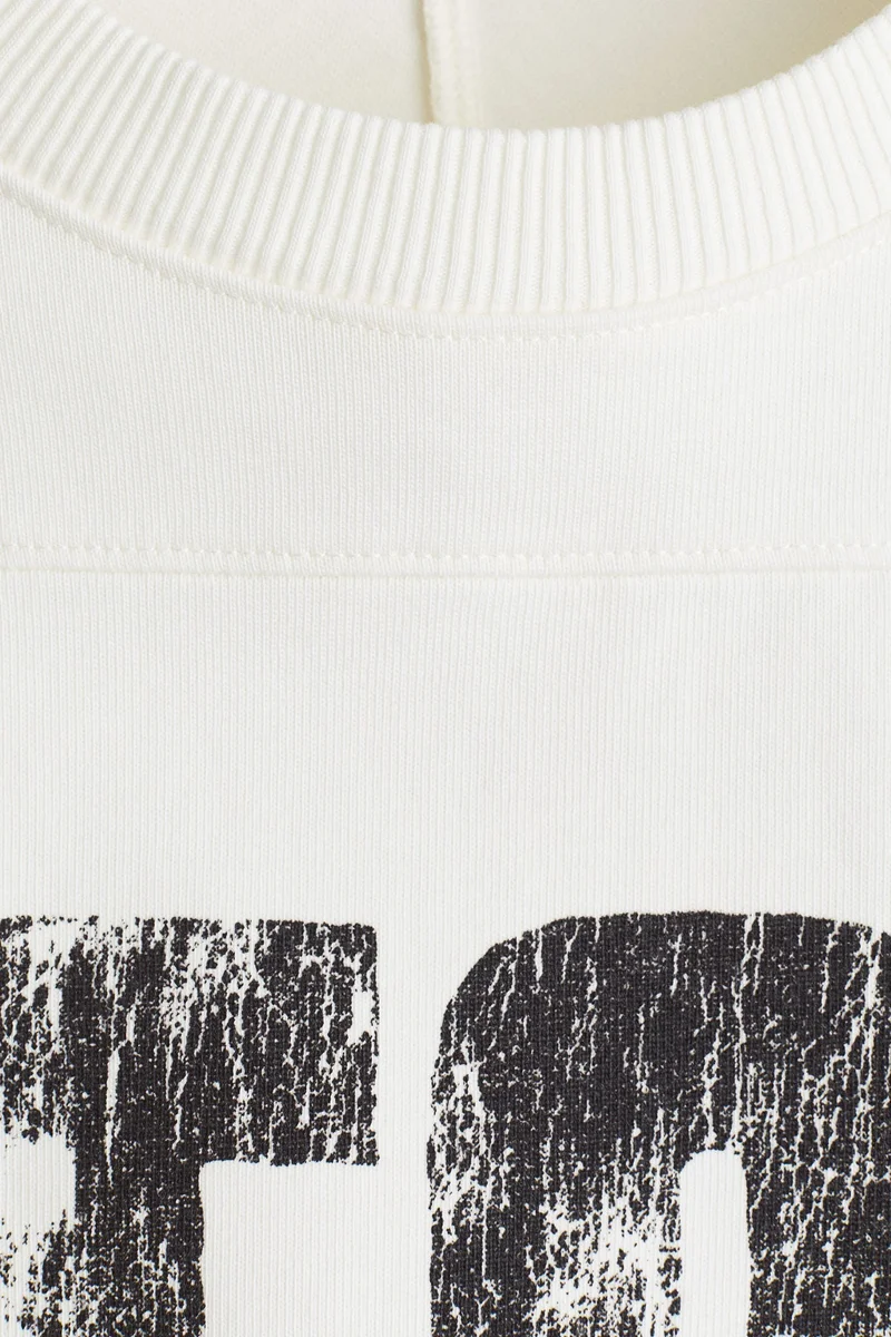 H&M  Oversized Fit Cropped T-shirt for Men | Best Price UAE