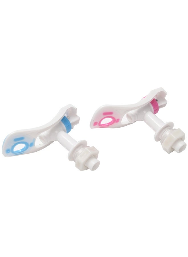 LAWAZIM Water Dispenser Tap - Push Style 2 Piece - Faucet Tap Replacement with Washers and Nuts, Hot & Cold Reusable Spigot Set for Water Coolers, Beverage Dispensers, Jugs, and Drinking Fountains - Image 3