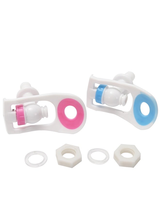 LAWAZIM Water Dispenser Tap - Push Style 2 Piece - Faucet Tap Replacement with Washers and Nuts, Hot & Cold Reusable Spigot Set for Water Coolers, Beverage Dispensers, Jugs, and Drinking Fountains - Image 4