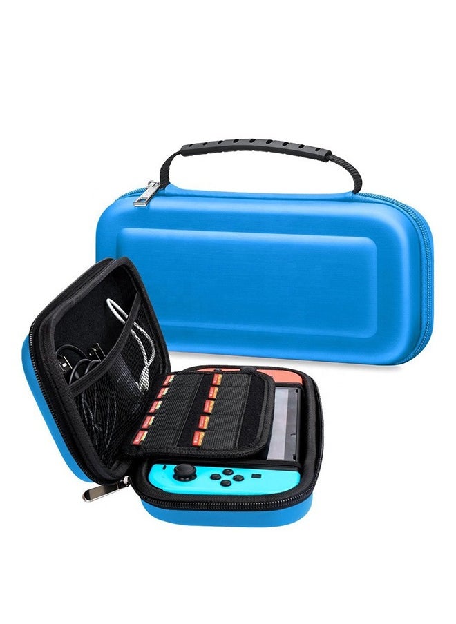 FlashHawk 7 In 1 Travel Carrying Case, Pouch Accessories for Switch, Protective Hard Portable Travel Carry, Case Shell Pouch with for Accessories and Games, Include Screen Protector, Protective Cover Case, Data Cable, Game Case and Thumb Grip Caps  - Image 2