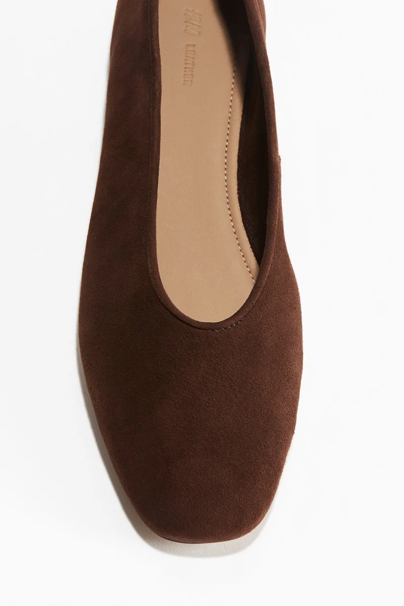 H&M Leather ballet pumps