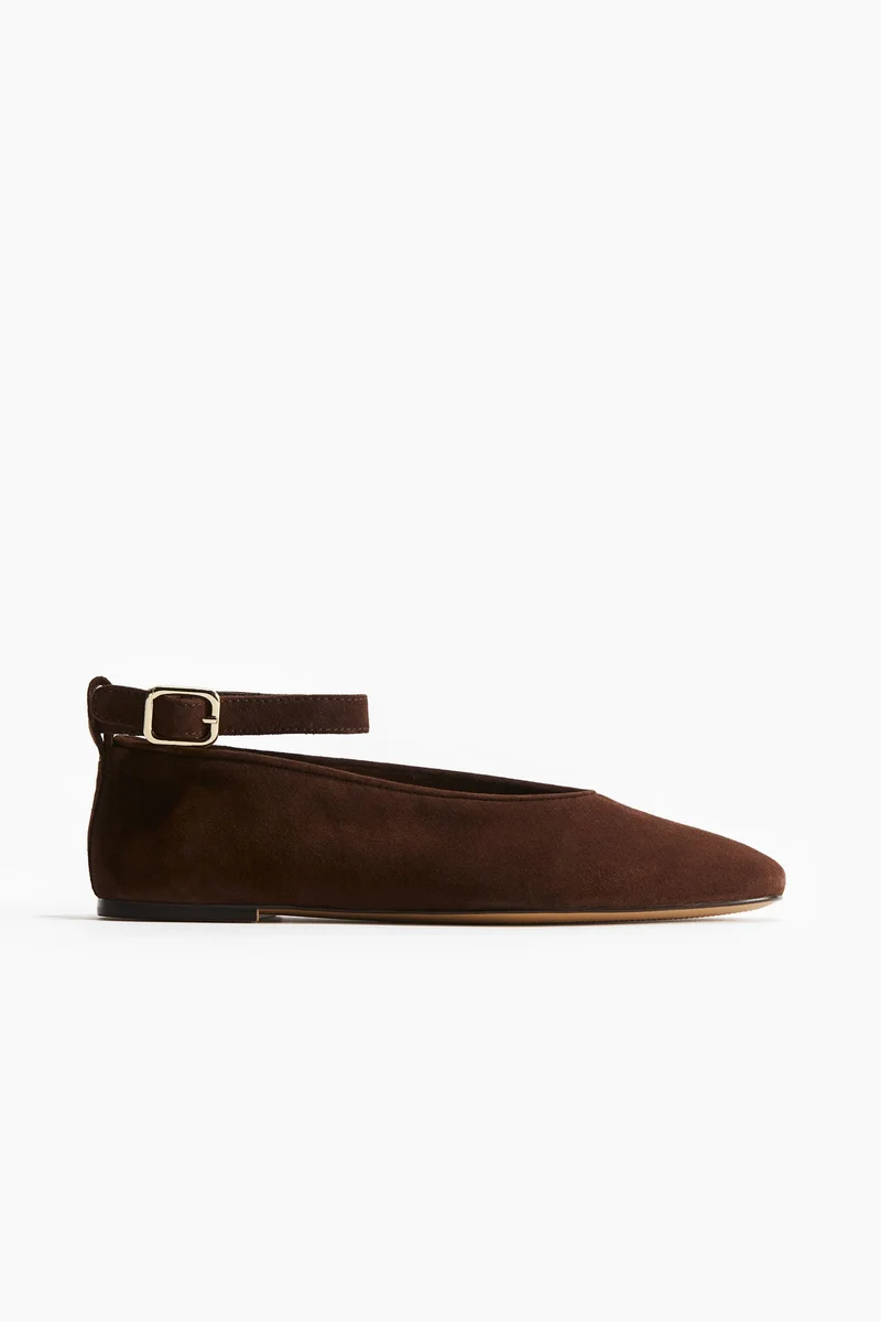 H&M Leather ballet pumps