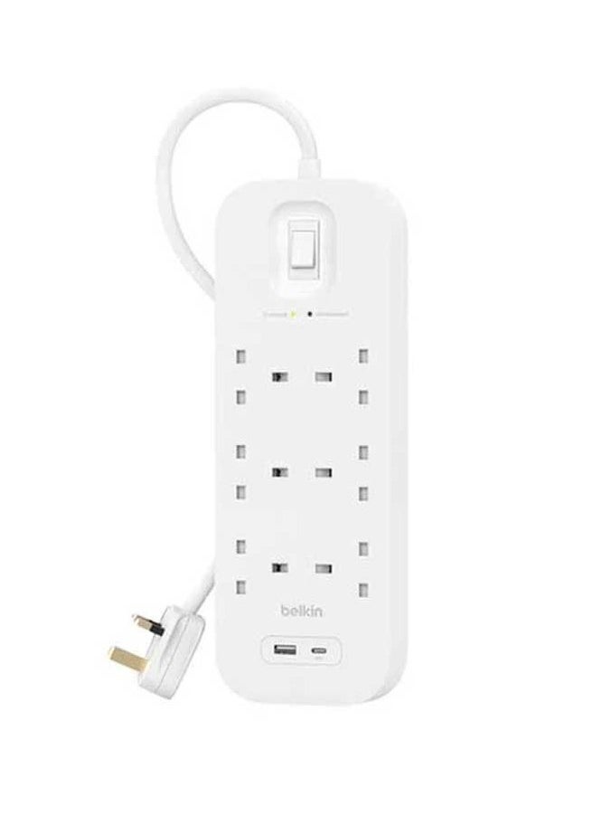 belkin Belkin 6-port power outlet with 18W Type-C PD port and USB-A port  - Image 1
