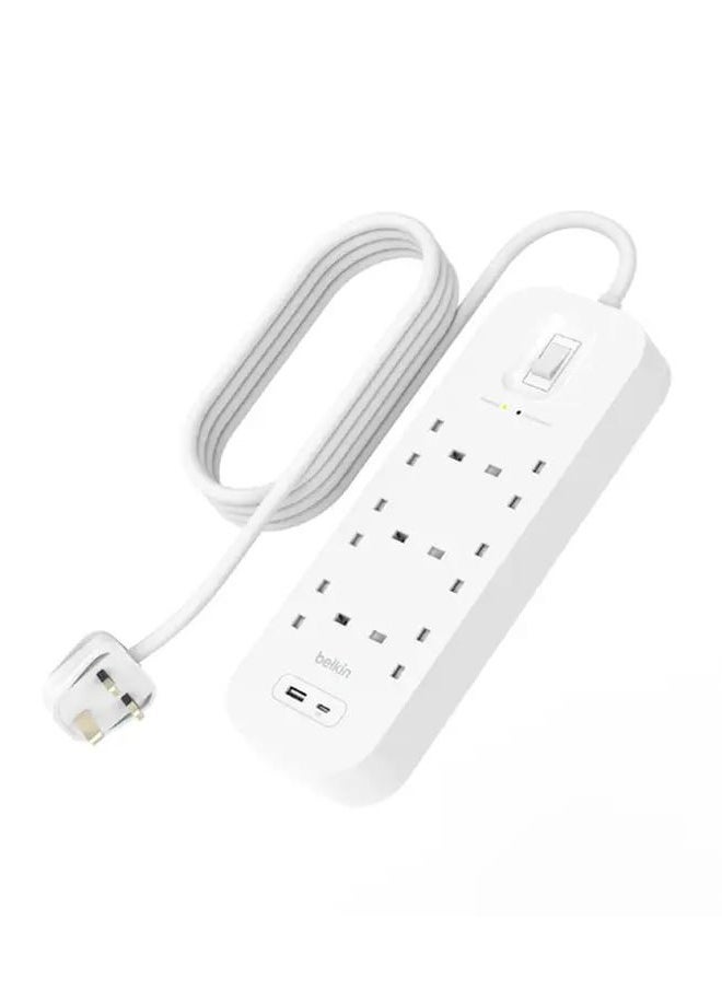 belkin Belkin 6-port power outlet with 18W Type-C PD port and USB-A port  - Image 2