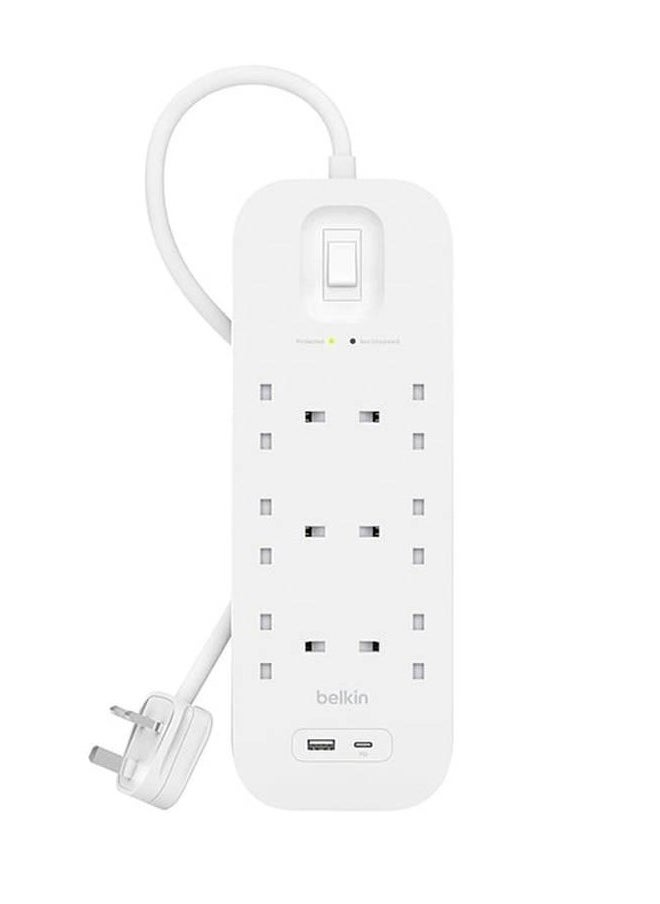 belkin Belkin 6-port power outlet with 18W Type-C PD port and USB-A port  - Image 3