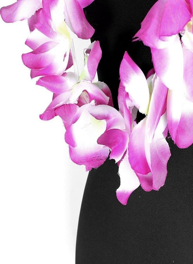 Kinteshun Hawaiian Leis set,Thickened Artificial Flower Luau Necklace Bracelet Headband Garland Lei Set for Tropical Beach Theme or Halloween Holiday Party Decoration Costume Supplies (purple) - Image 2