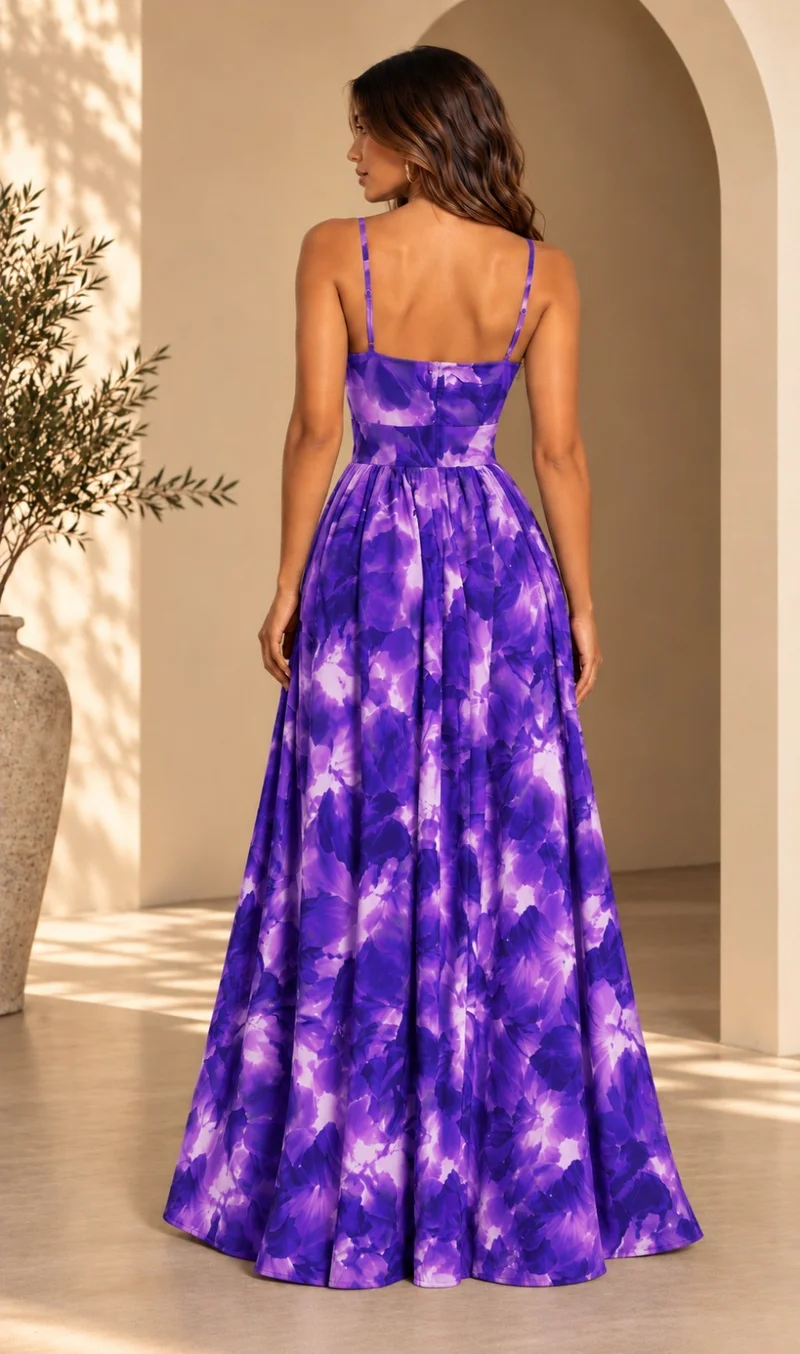 Panit Women Purple Floral Printed Maxi Dress
