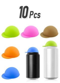 Y&D Cute Silicone Soda Can Lids, Reusable Covers, Caps, Topper, Saver, Stopper, Cans Mark, Cover or Protector, Fits Standard Soda, Beverage, Beer Cans, Juice(10 Pack)  - Image 1
