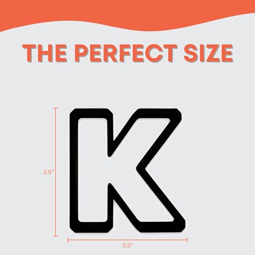 Bundle of Fun K Capital Block Letter Cookie Cutter with Easy to Push Design (3.5 inch) - Image 3