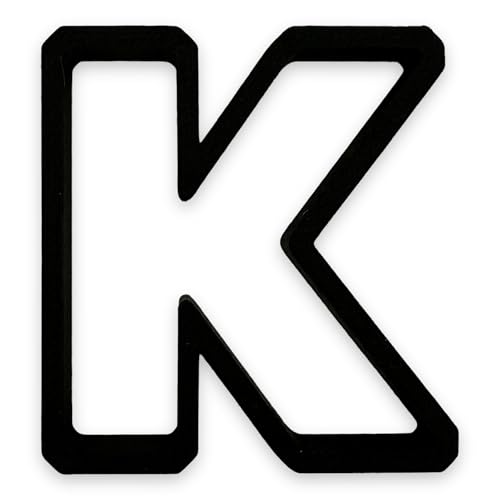 Bundle of Fun K Capital Block Letter Cookie Cutter with Easy to Push Design (3.5 inch) - Image 1