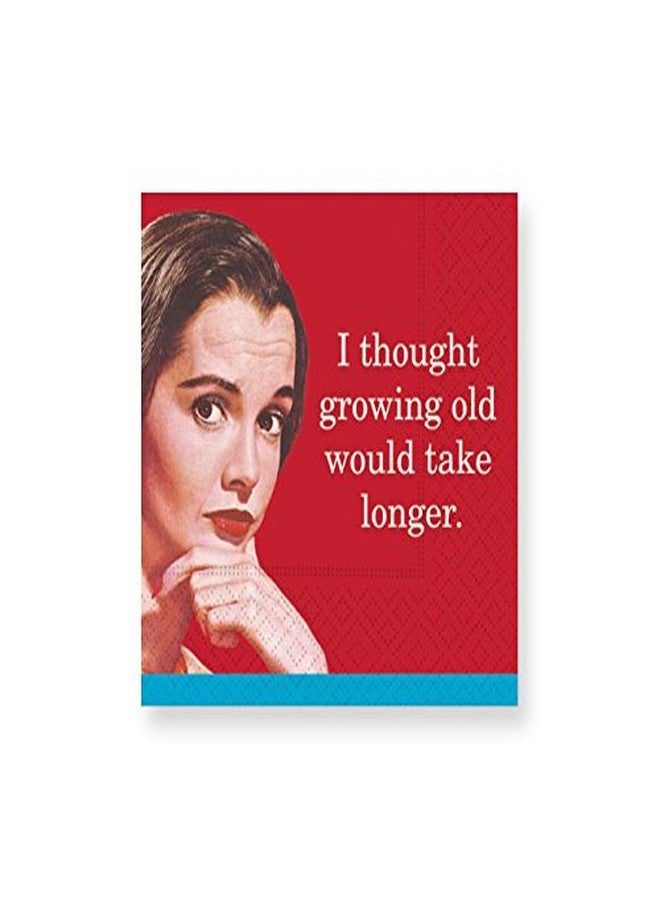Design Design Growing Old Cocktail Napkins, 5", Red - Image 2