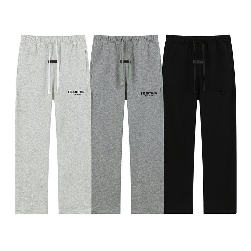 Fog Flocking Small Letter Pants 2023 Autumn New Plus Size Men'S Youth High Street Fashion Brand Pants - Image 2