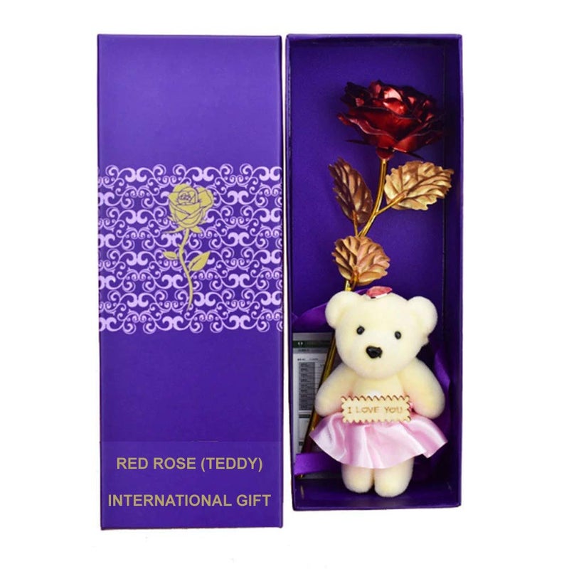 INTERNATIONAL GIFT® Red Rose and Love Stand and Carry Bag (Red) - Image 5