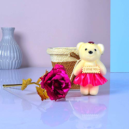 INTERNATIONAL GIFT® Red Rose and Love Stand and Carry Bag (Red) - Image 2