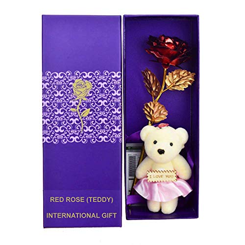 INTERNATIONAL GIFT® Red Rose and Love Stand and Carry Bag (Red) - Image 1