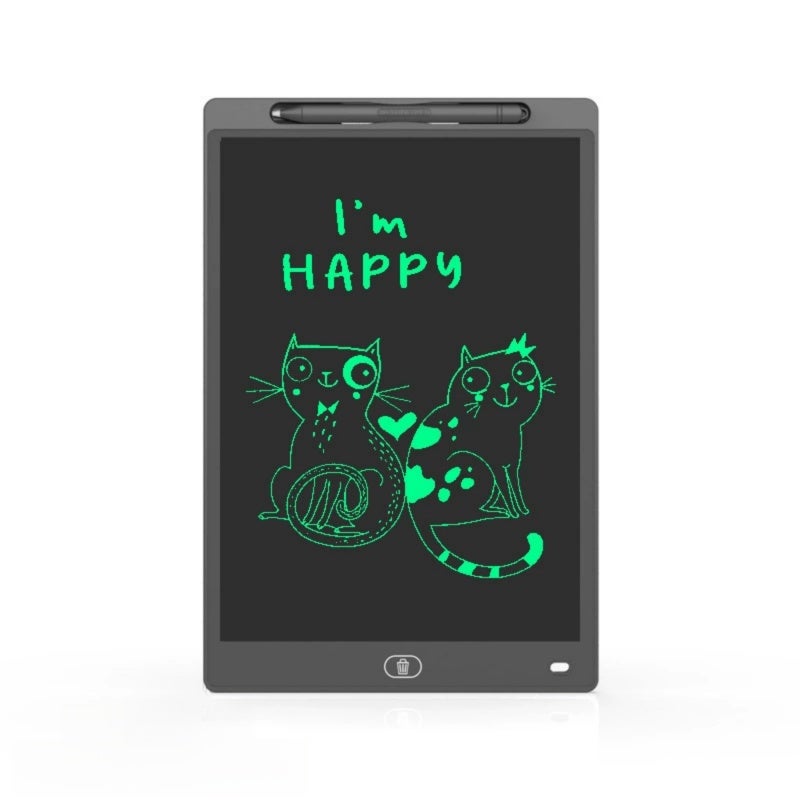 لوح كتابة بشاشة ملونة 12 بوصة - لوح رسم LCD قابل لإعادة الاستخدام مع قلم حساس، شاشة حماية للعين للأطفال والمكتب والمنزل - Image 1