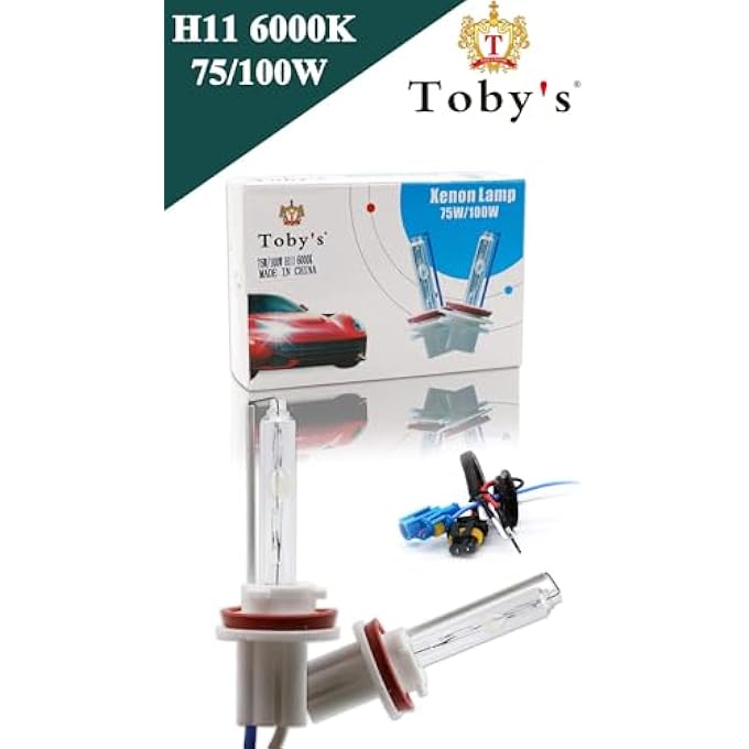 توبيز طقم تحويل لمبة زينون HID بديلة لمصباح H11 بقدرة 75 واط إلى 100 واط لمصباح H11 LED طقم زينون HID بقدرة 6000 كلفن - Image 4