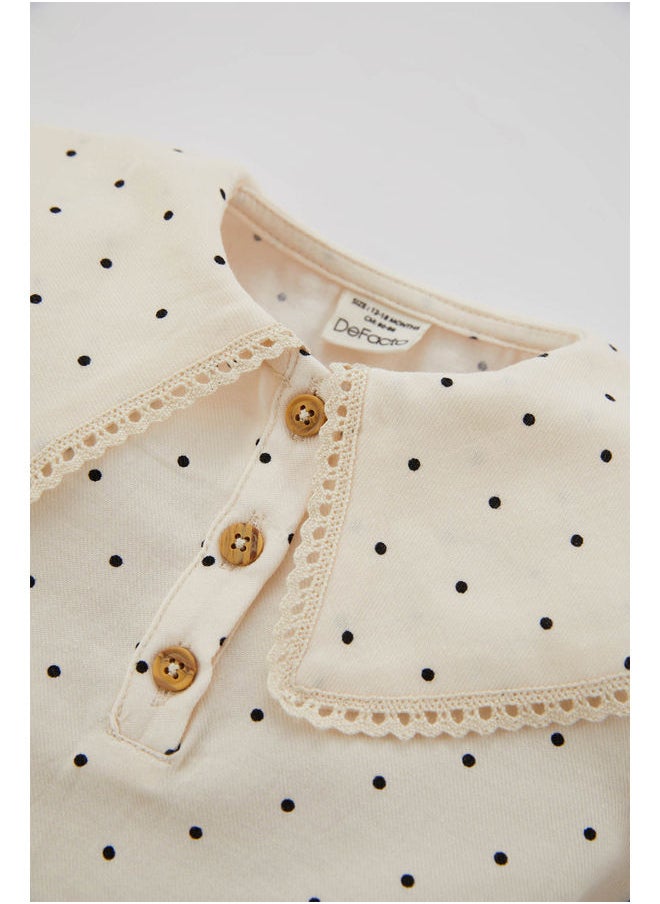 DeFacto - BabyGirl Regular Fit Big Neck Long Sleeve Woven Long Sleeve Shirt - Image 1