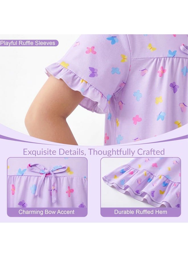 ICOSY Girls Nightgowns Toddler Girls Princess Nightgown Clothes for Girls Casual Pajamas Dress - Image 5