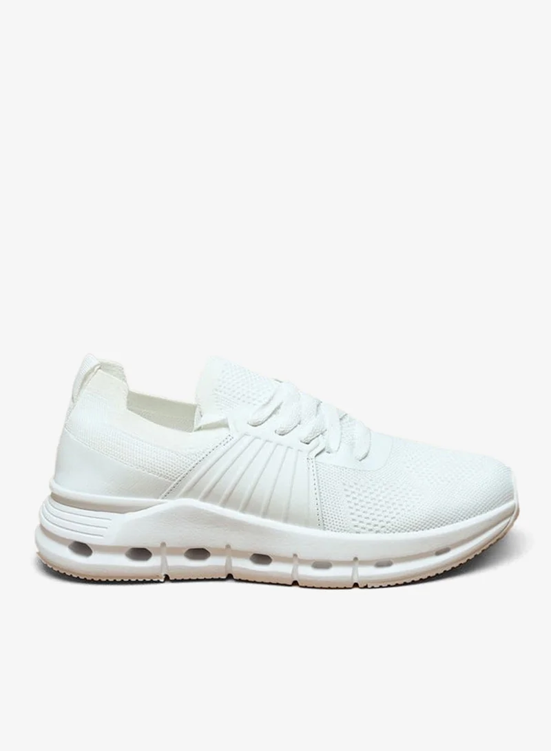 Textured Lace-Up Sports Shoes