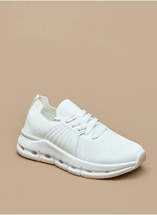 شو اكسبرس Textured Lace-Up Sports Shoes