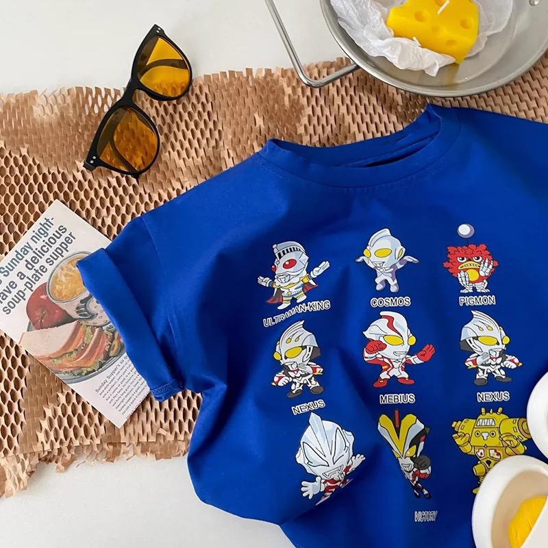 Summer Cotton Children'S Short-Sleeved T-Shirt Boys And Girls Cartoon Western Style Baby Half-Sleeved Children'S Printed Fashion Top Cotton T - Image 1