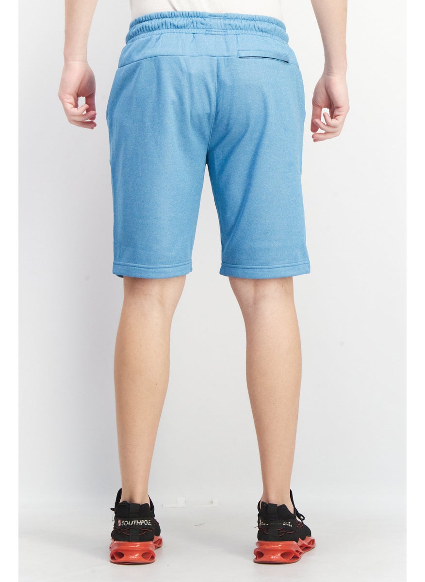 BRUNO MAGLI - Men Textured Drawstring Jogger Short, Turquoise - Image 1