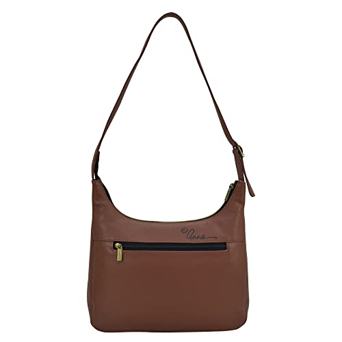 Anna by Anuschka Women Hand Painted Genuine Leather Medium Shopper Bag - Rustic Bouquet, Rustic Bouquet - Image 2