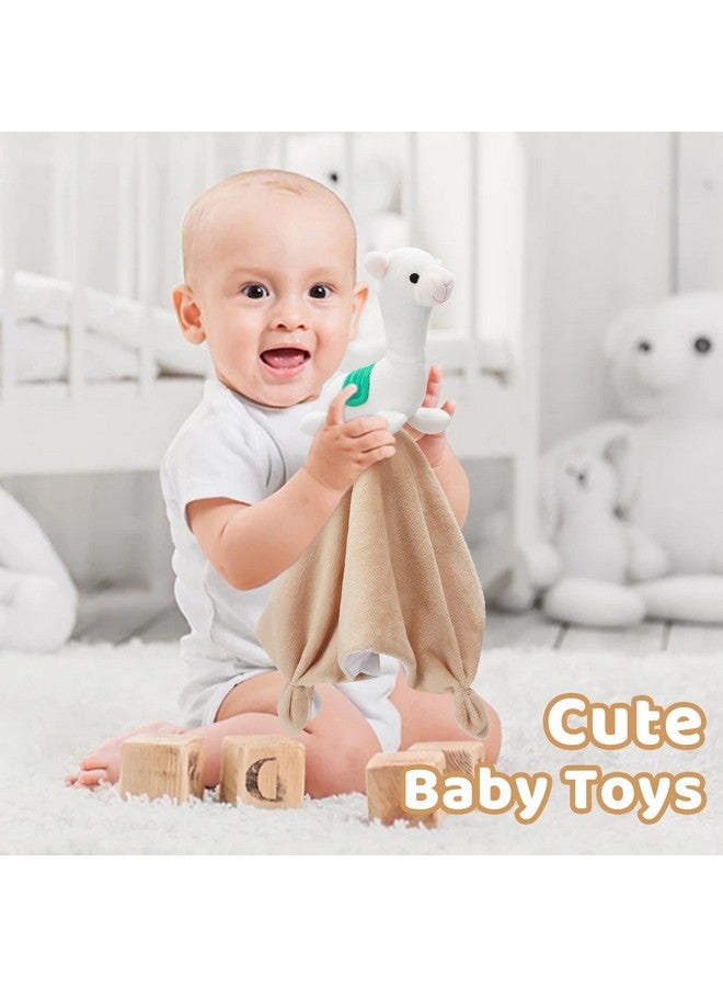 برو غوليم بطانية أمان من اللاما ناعمة ومحببة للأطفال من الأولاد والبنات، بطانية أطفال حديثي الولادة، بطانية أطفال محشوة على شكل حيوان لاما، هدايا للأطفال مقاس 14 بوصة - Image 4