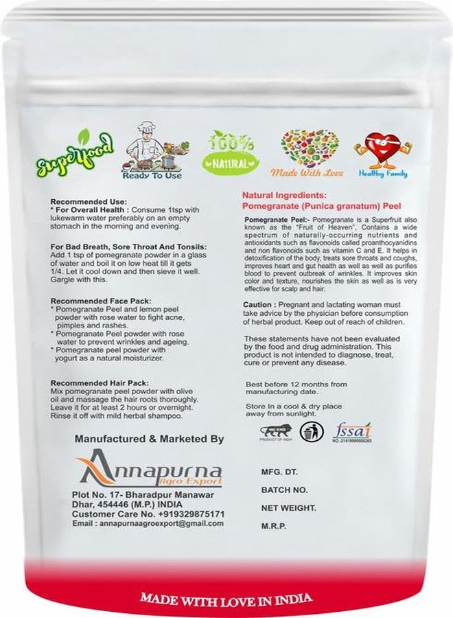 Nimadi Zone Pomegranate Peel Powder (Punica Granatum/Anar Peel Powder) For Face Pack | Hair Pack | Acne-Spot Treatment | Hair fall Treatment - 100 GM By Nimadi Zone - Image 3