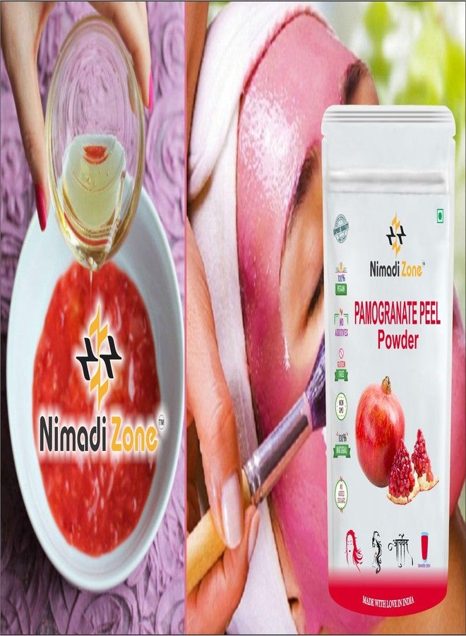 Nimadi Zone Pomegranate Peel Powder (Punica Granatum/Anar Peel Powder) For Face Pack | Hair Pack | Acne-Spot Treatment | Hair fall Treatment - 100 GM By Nimadi Zone - Image 4