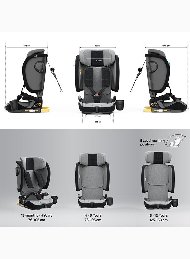 مون فولدا ماكس مقعد سيارة قابل للطي ECE R129 i-Size مع ISOFIX وحزام علوي - Image 4