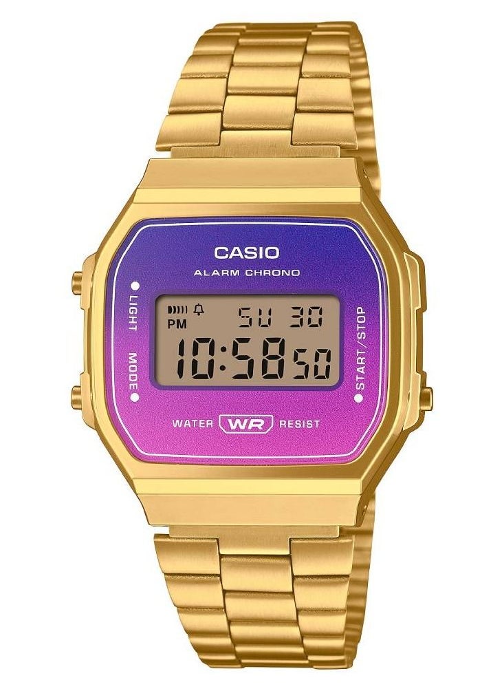 CASIO Casio Vintage Water Resistant Digital Gold Stainless Steel - A168WERG-2ADF - 36mm 
