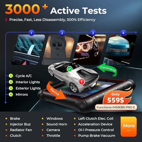 Autel Scanner MaxiCOM MK900, 2025 MK900 2.0 Bidirectional Diagnostic Tool as MK900BT, Pro Ver. of MX900 MK808S MK808BT MX808S MK808Z, 40+ Resets, 3000+ Active Tests, All Sys, CAN-FD&DOIP, OS 11, FCA - Image 4