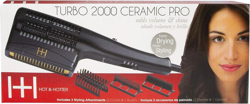 Annie Hot and Hotter Turbo 2000 Ceramic Pro Professional Hair Styler with 3 Attachments - Image 4