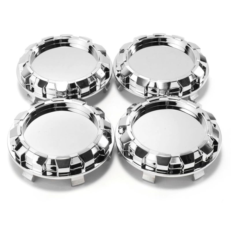 RTRHINOTUNING 83mm327in76mm299in Wheel Center Hub Caps for 20072013 Avalanche Silverado Tahoe 88963143 9595891 4 PCS Rim Caps Chrome
