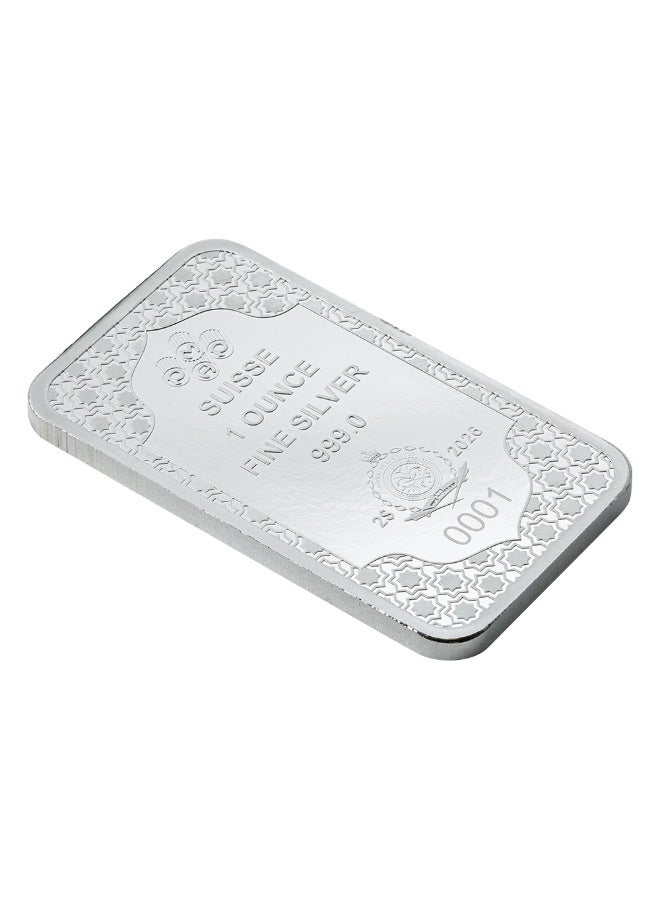 PAMP Eid Mubarak 1oz 999.0 Silver Legal Tender Bar - Image 4