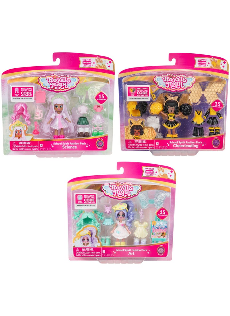 Jazwares Royale High School Spirit Fashion 3-Inches, Assorted 1 Piece (Style & Color May Vary) | Exclusive Virtual Item Code Included | Collectable Figure | Fashion Doll | For Fans, Gamers & Collectors! | Official Licensed Product  - Image 1