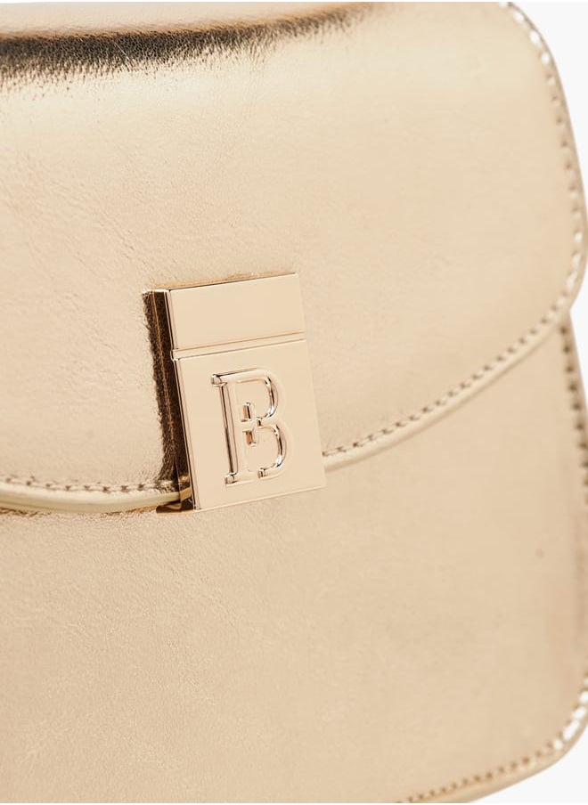 Flora Bella By Shoexpress - Women's Metallic Crossbody Bag with Magnetic Closure and Chain Strap - Image 1