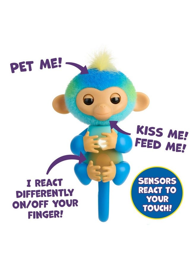 Fingerlings 2023 NEW Interactive Baby Monkey Reacts to Touch - 70+ Sounds & Reactions - Leo (Blue) - Image 5