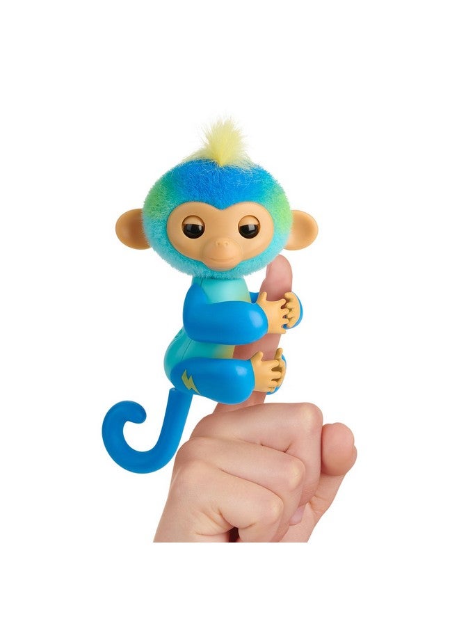 Fingerlings 2023 NEW Interactive Baby Monkey Reacts to Touch - 70+ Sounds & Reactions - Leo (Blue) - Image 1
