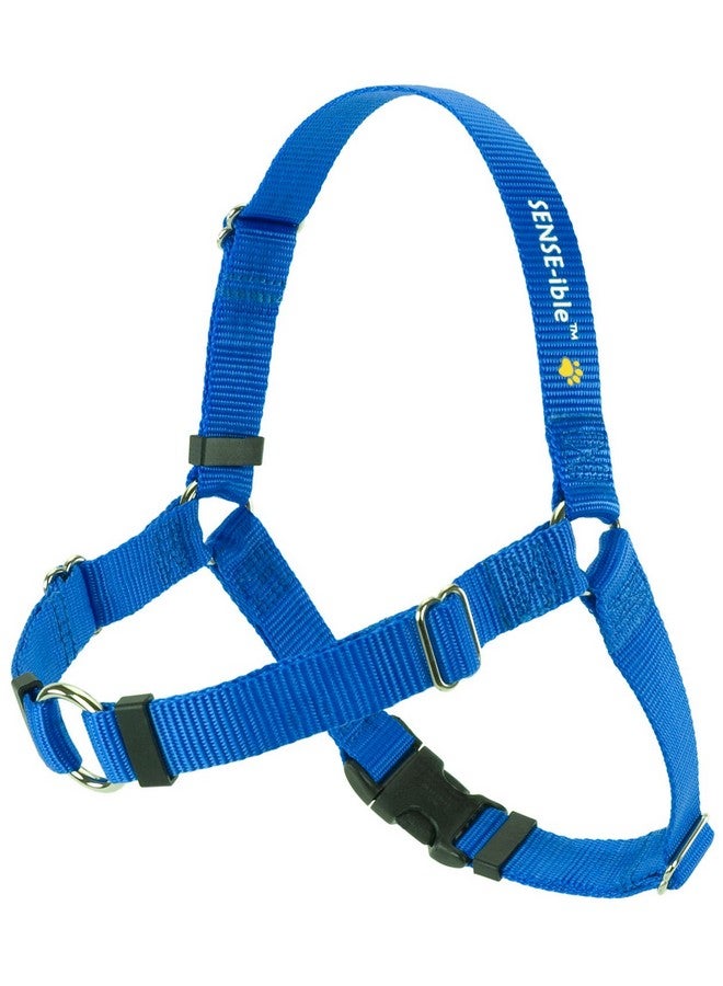 Sense-ible No-Pull Dog Harness (Blue, Medium/Large Wide)