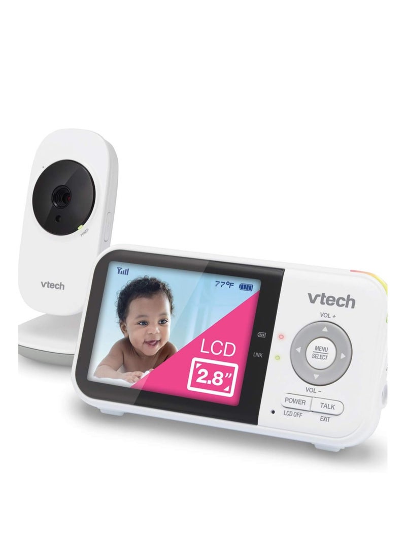 vtech - VTech VM819 Video Baby Monitor with 19Hour Battery Life 1000ft Long Range Auto Night Vision 2.8” Screen 2Way Audio Talk Temperature Sensor Power Saving Mode and Lullabies - Image 1