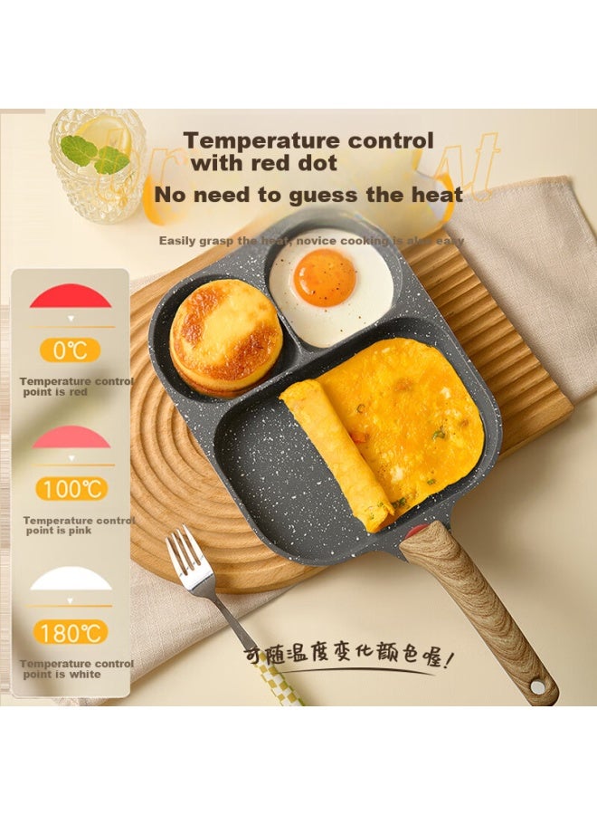 Asd Non-Stick Frying Pan With Three Holes For Steak And Eggs, Maifanshi Color, 18Cm Breakfast Burger Pan, Suitable For Open Flame, K12 - Image 2