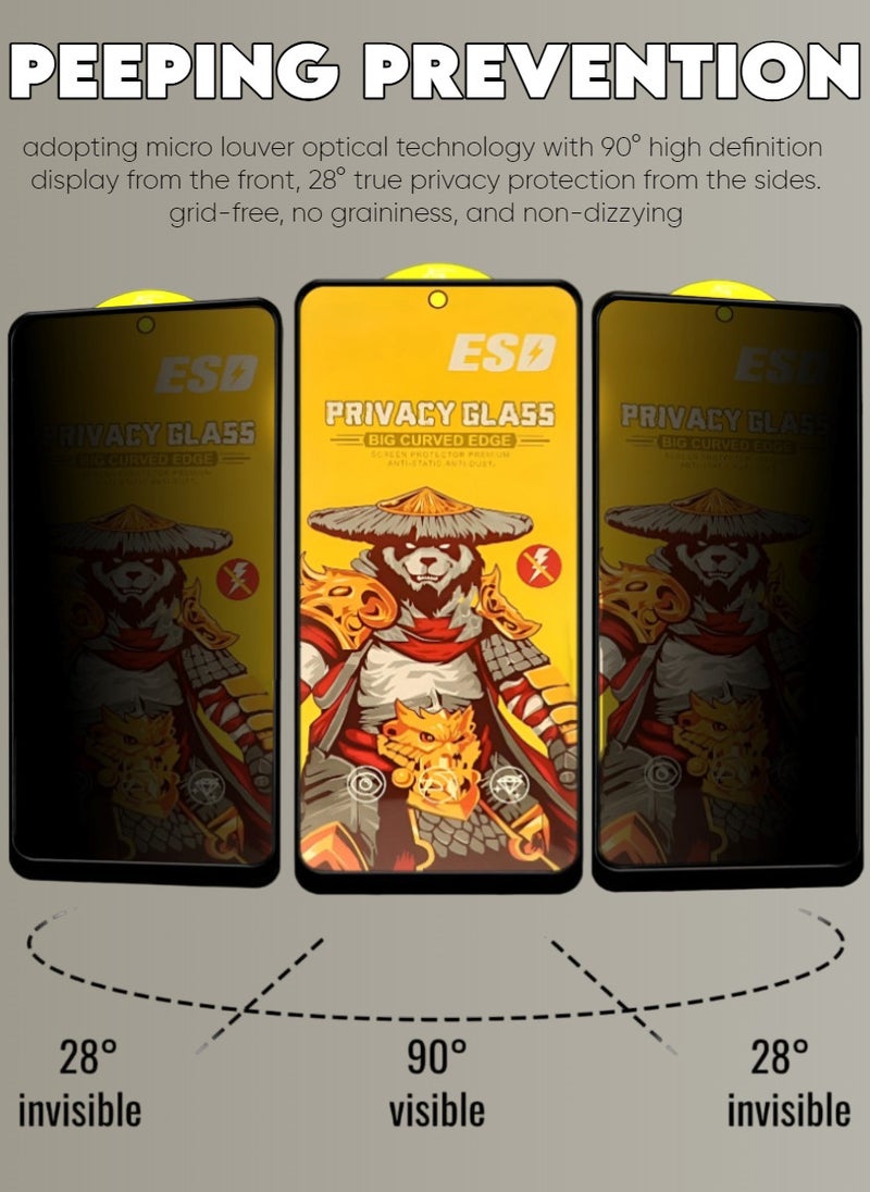 ESD 2 Pieces Tempered Dustproof Privacy Glass Screen Protector Compatible For Samsung Galaxy F23 5G - Image 2