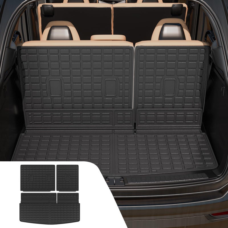 Dattumar Cargo Liner Compatible with 20182025 Ford Expedition Lincoln Navigator 78 Seater Not Fit Max or L All Weather Back Seat Cover 2024 Expedition Accessories Trunk Mat3rd Row Backrest Mats