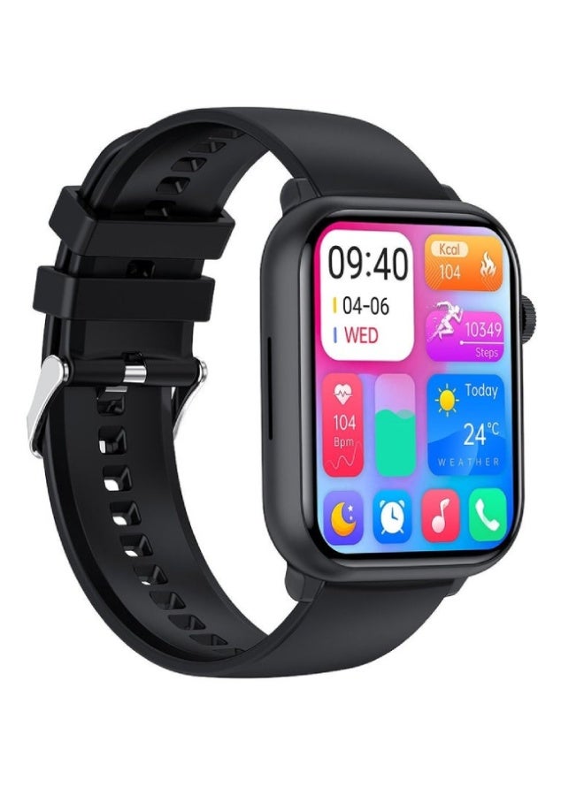 AROAQ HK27 Smartwatch 1.78″ AMOLED HD Display, Bluetooth Calling, NFC, AI Voice Assistant, Health & Fitness Tracker – Silicone Strap , Black - Image 2